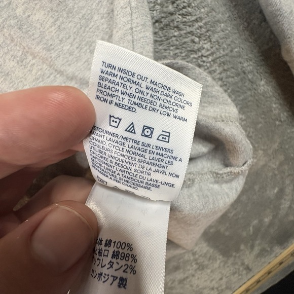 Lands' End Super-T Unisex L Mock Neck Gray LS Shirt SEE DESCRIPTION - Picture 5 of 15